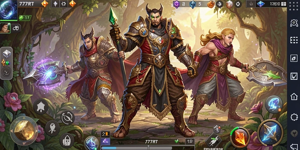 Tampilan gameplay 777RT dengan petualangan RPG yang menakjubkan.