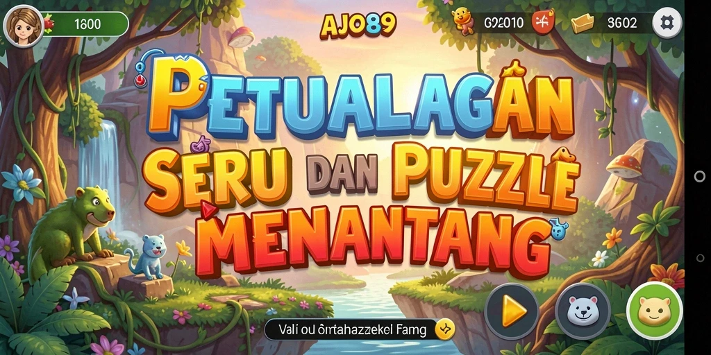 Screenshot gameplay AJO89 menampilkan tantangan puzzle yang mengasyikkan.