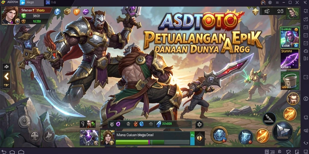 Tampilan gameplay ARPG ASDTOTO yang mendebarkan dan dinamis.