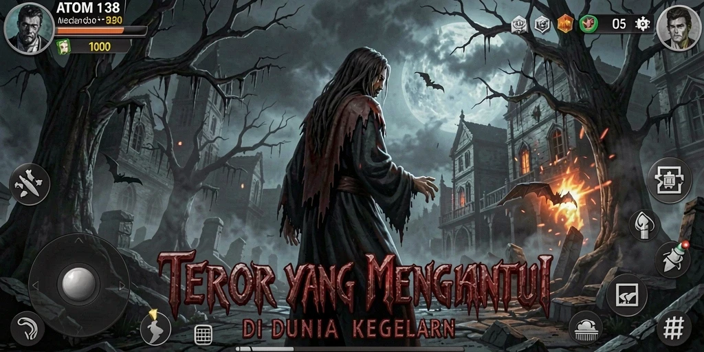 Tampilan menegangkan dari gameplay Horror ATOM138.