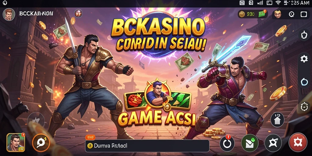 Tampilan seru dari gameplay BCKASINO yang penuh aksi.