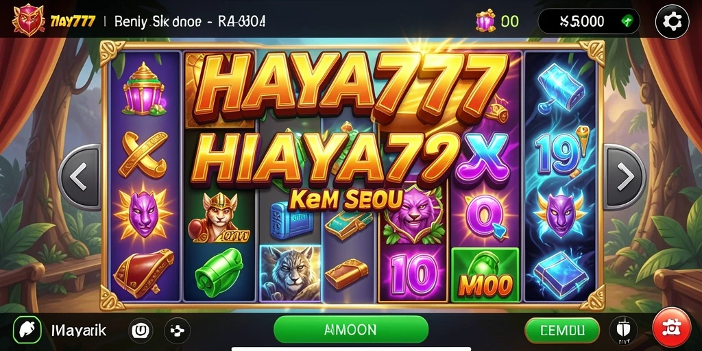 Screenshot gameplay HAYA777 menunjukkan keseruan bermain slot.