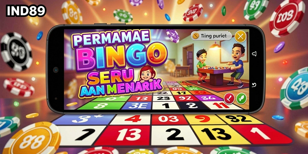 Tampilan gameplay seru permainan Bingo IND89 dengan warna-warni menarik.