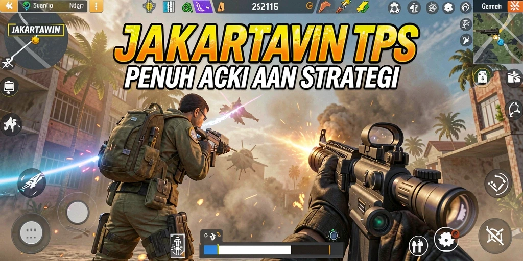 Gameplay <strong>JAKARTAWIN</strong> yang mendebarkan dengan aksi tembak-menembak.