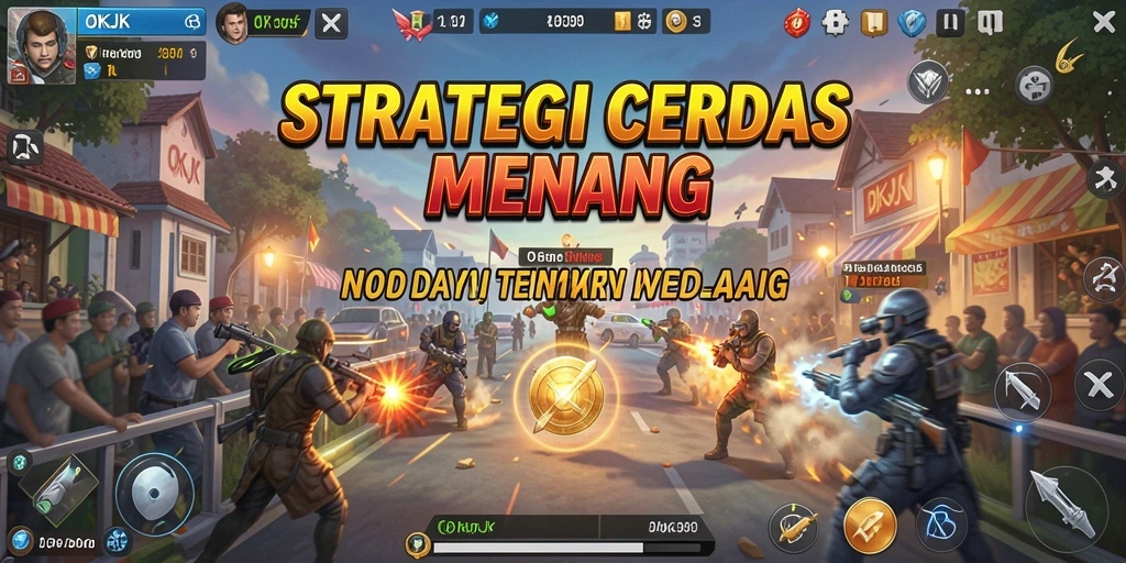 Tampilan gameplay seru dari OKJK yang menampilkan strategi yang mendebarkan.