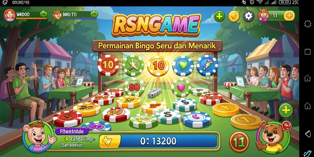 Tampilan gameplay RSNGAME dengan suasana Bingo yang seru.