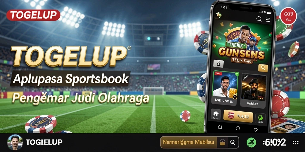 Tampilan menarik dari aplikasi TOGELUP saat bertaruh di Sportsbook.
