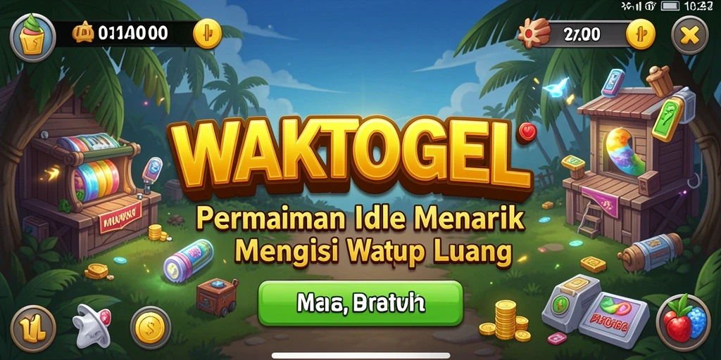 Tampilan gameplay WAKTOGEL yang menarik dengan elemen Idle.